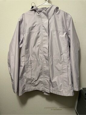 $180 Womens LL Bean H2OFF Rain Jacket Waterproof Mesh Lined Lilac XL Petite